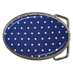 Navy Polka Dot Belt Buckles Front