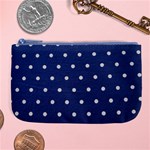 Navy Polka Dot Large Coin Purse Front