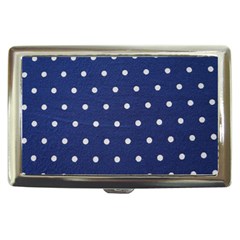 Navy Polka Dot Cigarette Money Case by WensdaiAmbrose