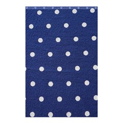 Navy Polka Dot Shower Curtain 48  X 72  (small)  by WensdaiAmbrose