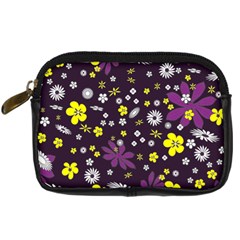 Buttercups & Violets Digital Camera Leather Case by WensdaiAmbrose