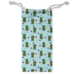 Pineapple Watermelon Fruit Lime Jewelry Bag by Mariart