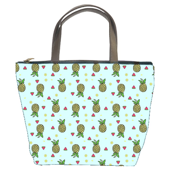 Pineapple Watermelon Fruit Lime Bucket Bag