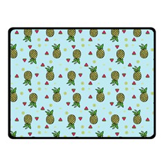 Pineapple Watermelon Fruit Lime Fleece Blanket (small) by Mariart