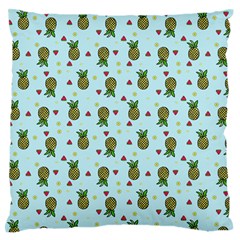 Pineapple Watermelon Fruit Lime Large Flano Cushion Case (one Side) by Mariart