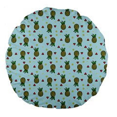 Pineapple Watermelon Fruit Lime Large 18  Premium Flano Round Cushions by Mariart