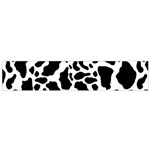 Black On White Cow Skin Small Flano Scarf Front