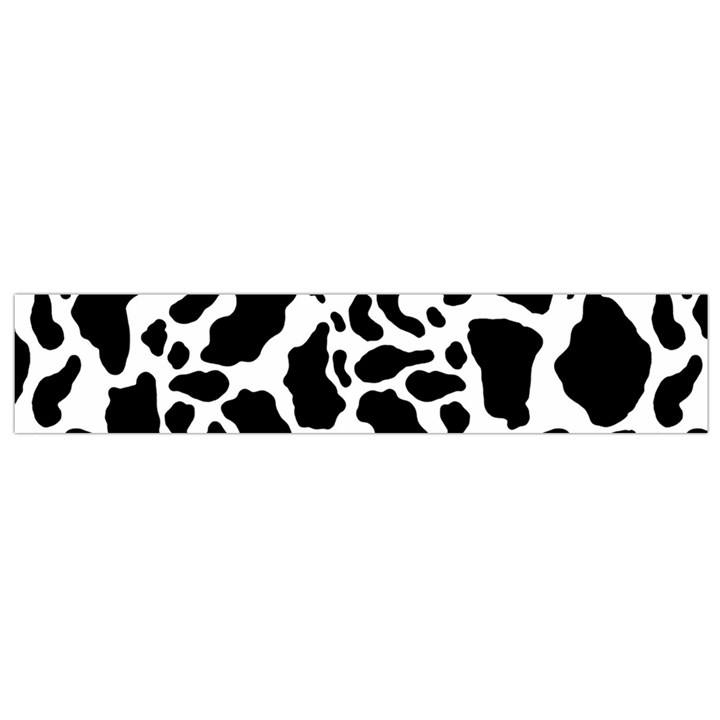 Black On White Cow Skin Small Flano Scarf