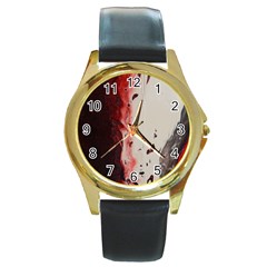 Armageddon Round Gold Metal Watch by WILLBIRDWELL