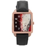 ARMAGEDDON Rose Gold Leather Watch  Front