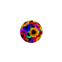 Sunflower Colorful 1  Mini Magnets by Mariart