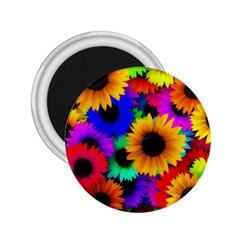 Sunflower Colorful 2 25  Magnets by Mariart