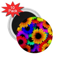 Sunflower Colorful 2 25  Magnets (10 Pack)  by Mariart