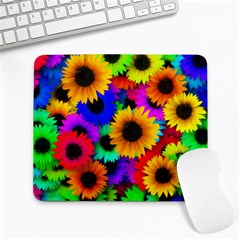 Sunflower Colorful Large Mousepads by Mariart