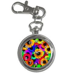 Sunflower Colorful Key Chain Watches by Mariart