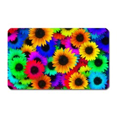 Sunflower Colorful Magnet (rectangular) by Mariart