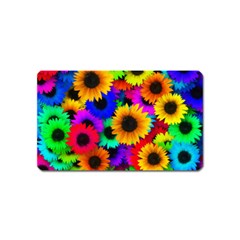 Sunflower Colorful Magnet (name Card) by Mariart