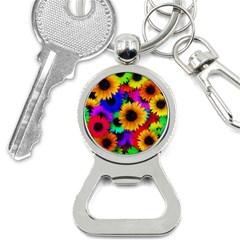 Sunflower Colorful Bottle Opener Key Chains by Mariart