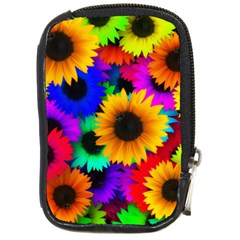 Sunflower Colorful Compact Camera Leather Case by Mariart