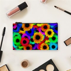 Sunflower Colorful Cosmetic Bag (small) by Mariart