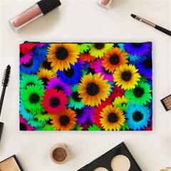 Sunflower Colorful Cosmetic Bag (large) by Mariart