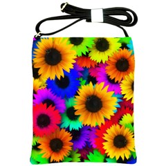 Sunflower Colorful Shoulder Sling Bag by Mariart