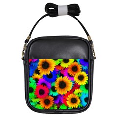 Sunflower Colorful Girls Sling Bag by Mariart