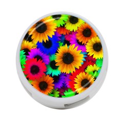 Sunflower Colorful 4-port Usb Hub (two Sides) by Mariart