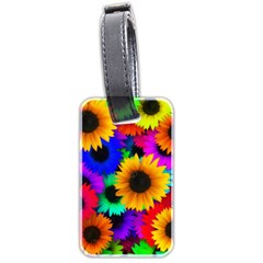 Sunflower Colorful Luggage Tags (two Sides) by Mariart