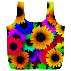 Sunflower Colorful Full Print Recycle Bag (xl) by Mariart