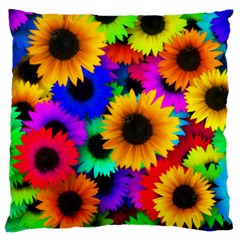 Sunflower Colorful Standard Flano Cushion Case (two Sides) by Mariart