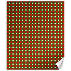 Lumberjack Plaid Buffalo Plaid Green Red Canvas 8  X 10  by Mariart