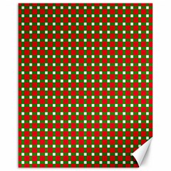 Lumberjack Plaid Buffalo Plaid Green Red Canvas 16  X 20  by Mariart