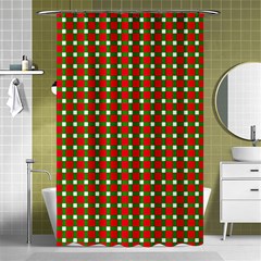 Lumberjack Plaid Buffalo Plaid Green Red Shower Curtain 48  X 72  (small)  by Mariart