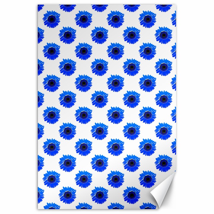 Sunflower Digital Paper Blue Canvas 20  x 30 