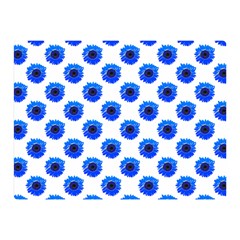 Sunflower Digital Paper Blue Double Sided Flano Blanket (mini)  by Mariart