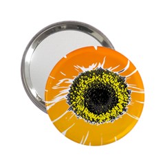 Sunflower Flower Yellow Orange 2 25  Handbag Mirrors by Mariart