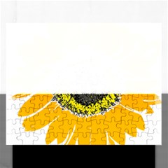 Sunflower Flower Yellow Orange Rectangular Jigsaw Puzzl by Mariart