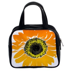 Sunflower Flower Yellow Orange Classic Handbag (two Sides) by Mariart