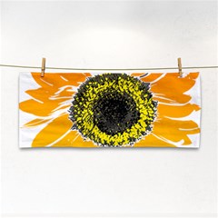 Sunflower Flower Yellow Orange Hand Towel by Mariart