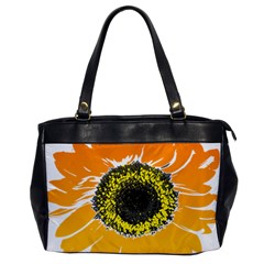 Sunflower Flower Yellow Orange Oversize Office Handbag by Mariart