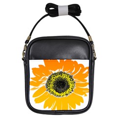 Sunflower Flower Yellow Orange Girls Sling Bag by Mariart