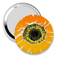 Sunflower Flower Yellow Orange 3  Handbag Mirrors by Mariart