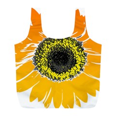 Sunflower Flower Yellow Orange Full Print Recycle Bag (l) by Mariart