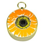 Sunflower Flower Yellow Orange Gold Compasses Front