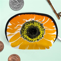 Sunflower Flower Yellow Orange Accessory Pouch (medium) by Mariart