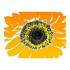 Sunflower Flower Yellow Orange Double Sided Flano Blanket (mini)  by Mariart