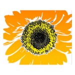 Sunflower Flower Yellow Orange Double Sided Flano Blanket (Large)  80 x60  Blanket Front