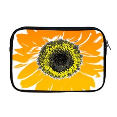 Sunflower Flower Yellow Orange Apple Macbook Pro 17  Zipper Case by Mariart