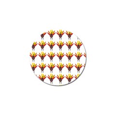 Turkey Thanksgiving Background Golf Ball Marker by Mariart